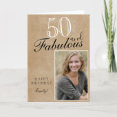 Carte 50 et fabuleux Rustic Elegant Birthday Photo (Devant)