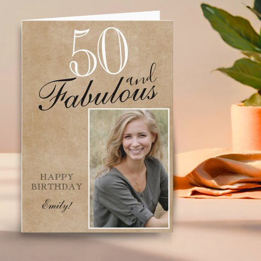 Carte 50 et fabuleux Rustic Elegant Birthday Photo