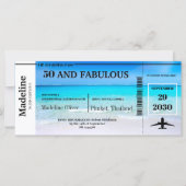 Carte 50 et Fabulous Boarding Pass Destination Anniversa (Devant)