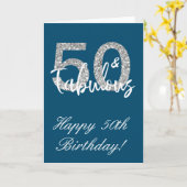 Carte 50 et Fabulous Joyeux Anniversaire 50e (Fleur jaune)