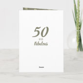 Carte 50 & Fabuleux Daisy Flower Watercolor photo (Dos)