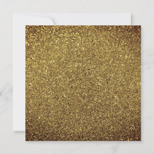 Carte 50 & Fabuleux Glam Gold Carré fête d'anniversaire (Dos)