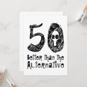 Carte 50 Meilleure que l'alternative 50e anniversaire dr (Devant/Arrière en situation)