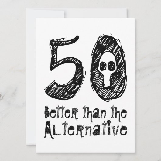 Carte 50 Meilleure que l'alternative 50e anniversaire dr (Devant)