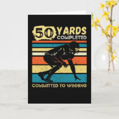 Carte 50 Yards Achevé Football Anniversaire (Fleur jaune)