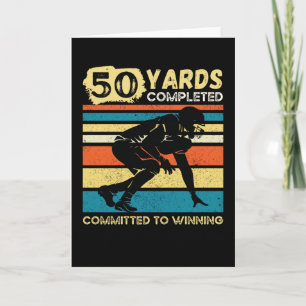 Carte 50 Yards Achevé Football Anniversaire