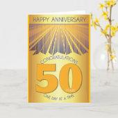 Carte 50 Year Sober Anniversary | Golden Ray 12 Step (Fleur jaune)