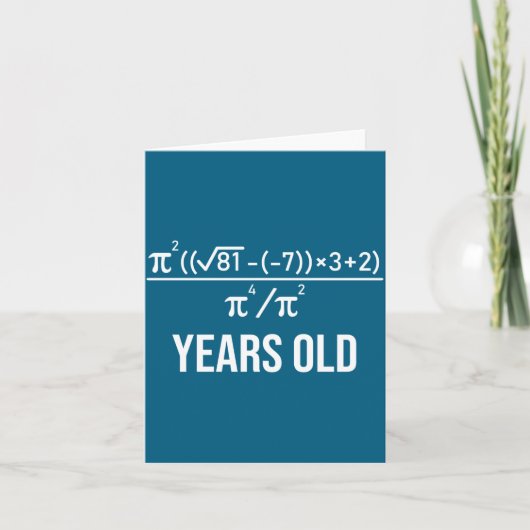 Carte 50 Years Old Equation Funny 50th Birthday Math  (Devant)