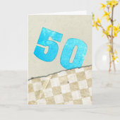 Carte 50e anniversaire (Fleur jaune)