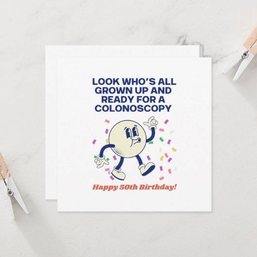 Carte 50e anniversaire (Devant/Arrière en situation)