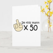 Carte 50e anniversaire (Fleur jaune)
