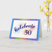Carte 50e anniversaire (Fleur jaune)