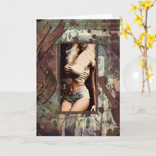 Carte 50e anniversaire (Fleur jaune)