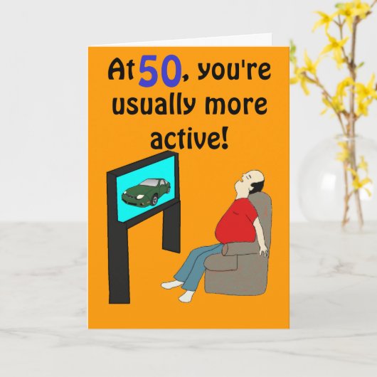 Carte 50e anniversaire (Fleur jaune)