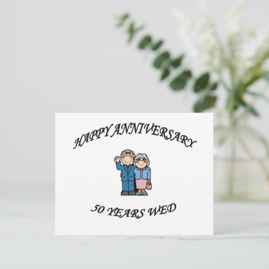 Carte 50e ANNIVERSAIRE (Debout devant)