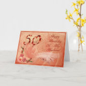 Carte 50e anniversaire (Fleur jaune)