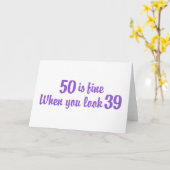 Carte 50e anniversaire (Fleur jaune)