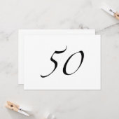 Carte 50e anniversaire (Devant/Arrière en situation)