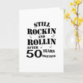 Carte 50e anniversaire - 50 ans Couples (Fleur jaune)