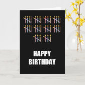 Carte 50e anniversaire avec bougies (Fleur jaune)