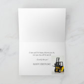 Carte 50e anniversaire avec chariot élévateur à fo (Intérieur)