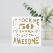 Carte 50e anniversaire Awesome (Debout devant)