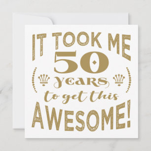 Carte 50e anniversaire Awesome