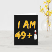 Carte 50e anniversaire Bowling Shirt Funny Bowler Party  (Fleur jaune)