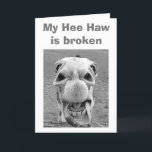 Carte 50e ANNIVERSAIRE=BROKEN HEE HAW POUR CET ÂNE<br><div class="desc">50e ANNÉE-BRITANNIQUE SOUHAITE D'UN "DON QUI PARLE" ? COMMENT POUVEZ-VOUS PASSER CELA ? METTEZ UN SOURIRE SUR SON VISAGE LEUR JOUR... ET N'OUBLIEZ PAS..VOUS POUVEZ CHANGER D'ÂGE !!!!!</div>