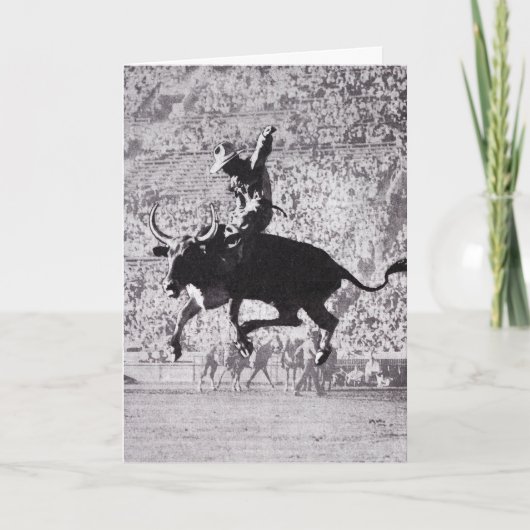 Carte 50e Anniversaire Carte, Rodéo ! (Devant)
