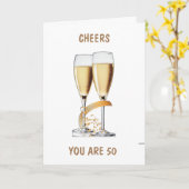 Carte **50e ANNIVERSAIRE** CÉLÉBRATION ET CHEERS À VOUS  (Fleur jaune)