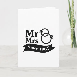 Carte 50e Anniversaire Couples Cadeau Mr. Mrs. 1967