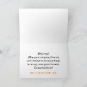 Carte 50e anniversaire d'affaires - Lunettes de champagn (Intérieur)