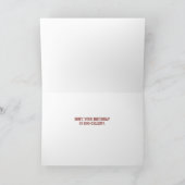 Carte 50e anniversaire de fête Mens Funny Bacon Oeufs (Intérieur)