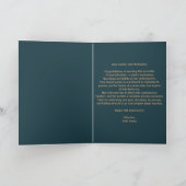 Carte 50e anniversaire de Mariage de luxe Deep Blue et G (Intérieur)