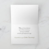 Carte 50e anniversaire de mariage Or Fleurs et Tourbillo (Intérieur)