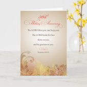 Carte 50e anniversaire de mariage, Religieux Seigneur bé (Fleur jaune)