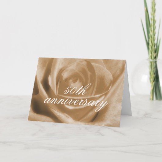 Carte 50e anniversaire de Rose d'or (Devant)