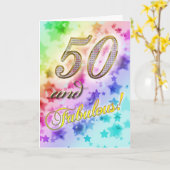 Carte 50e anniversaire de someone Fabulous (Fleur jaune)