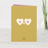 Carte 50e Anniversaire d'or ajouter des noms lavande (Dos)