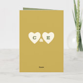 Carte 50e Anniversaire d'or ajouter des noms moss vert (Dos)