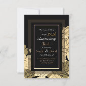 Carte 50e anniversaire d'or, imprimé rose jaune et bronz (Devant)