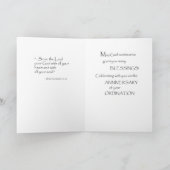 Carte 50e anniversaire d'Ordination avec Croix & Hôtes à (Intérieur)