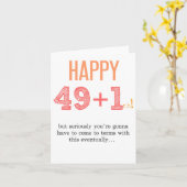 Carte 50e anniversaire drôle (Fleur jaune)