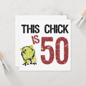 Carte 50e anniversaire drôle pour les femmes (Devant/Arrière en situation)