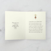 Carte 50e anniversaire du jubilé Mariage catholique Jésu (Intérieur)