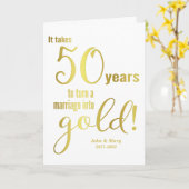 Carte 50e anniversaire du Mariage (Fleur jaune)