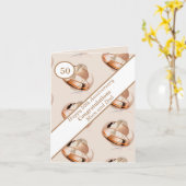 Carte 50e anniversaire du Mariage (Fleur jaune)