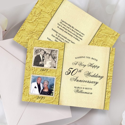 Carte 50e anniversaire du Mariage 2 Photo
