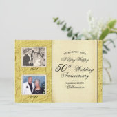 Carte 50e anniversaire du Mariage 2 Photo (Debout devant)
